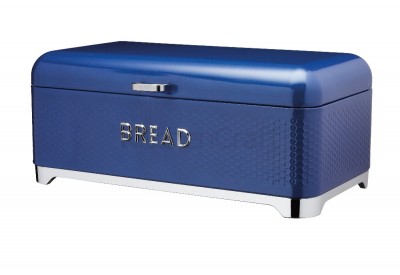 Kitchen Craft Lovello Retro Bread Bin with Geometric Textured Finish